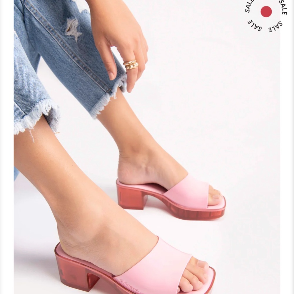 Melissa white Slide Sandals/ rare find (no white available anymore)